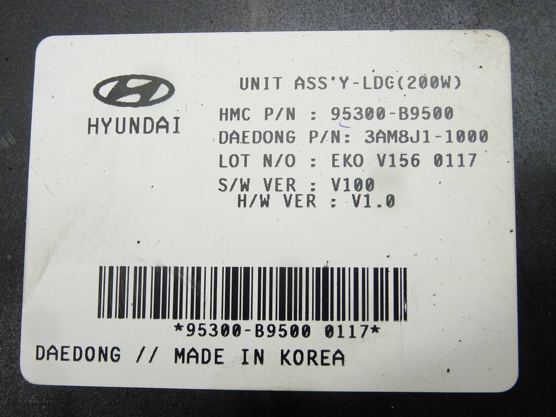 Блок керування модуль Hyundai I10 95300-B9500 — фото деталі 2