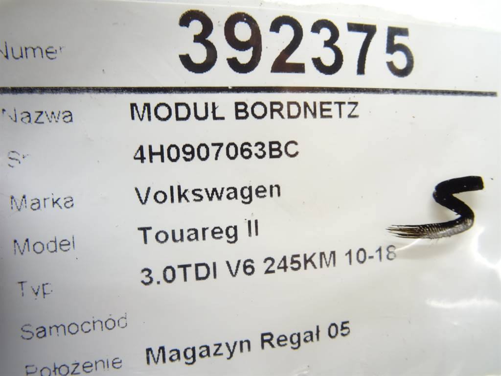 Блок керування модуль Volkswagen Touareg 4H0907063BC — фото деталі 4