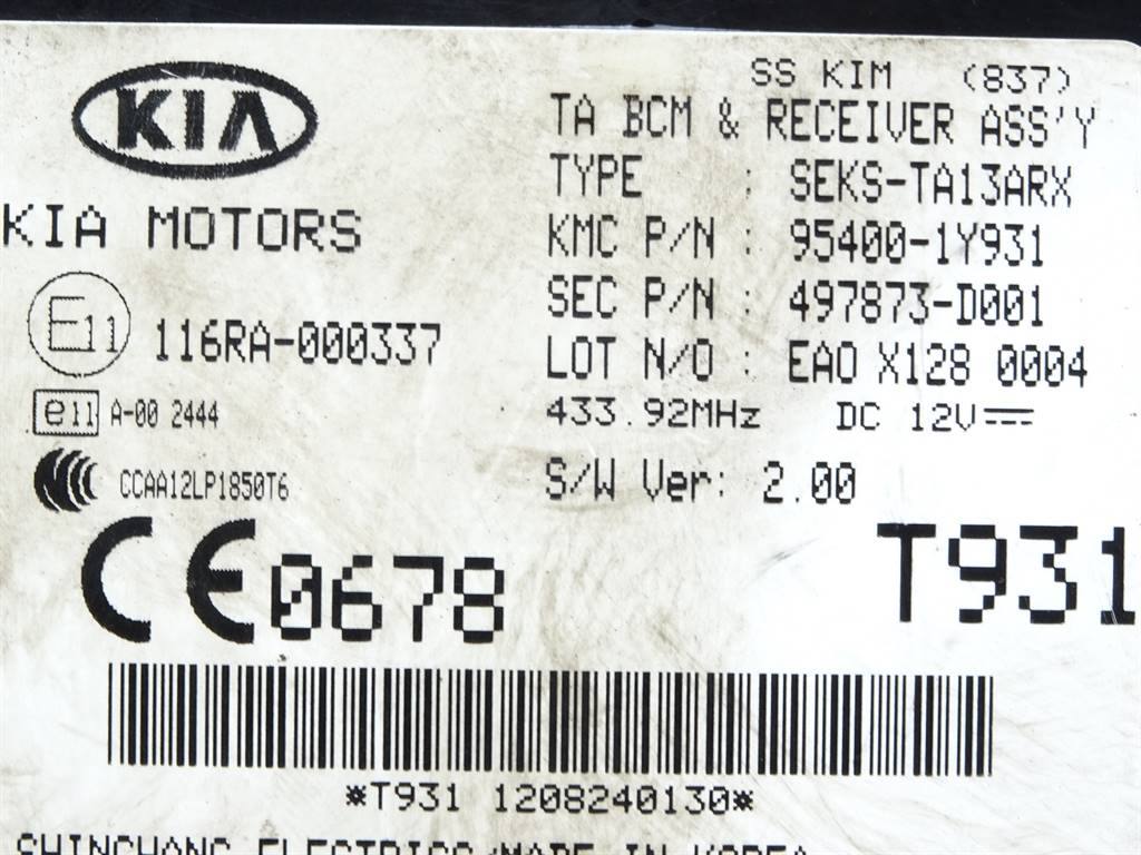 Блок управления модуль Kia Picanto 95400-1Y931 — фото детали 4