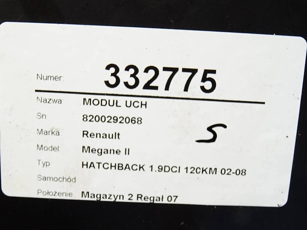 Блок керування модуль Renault Megane 2 8200292068 — фото деталі 5