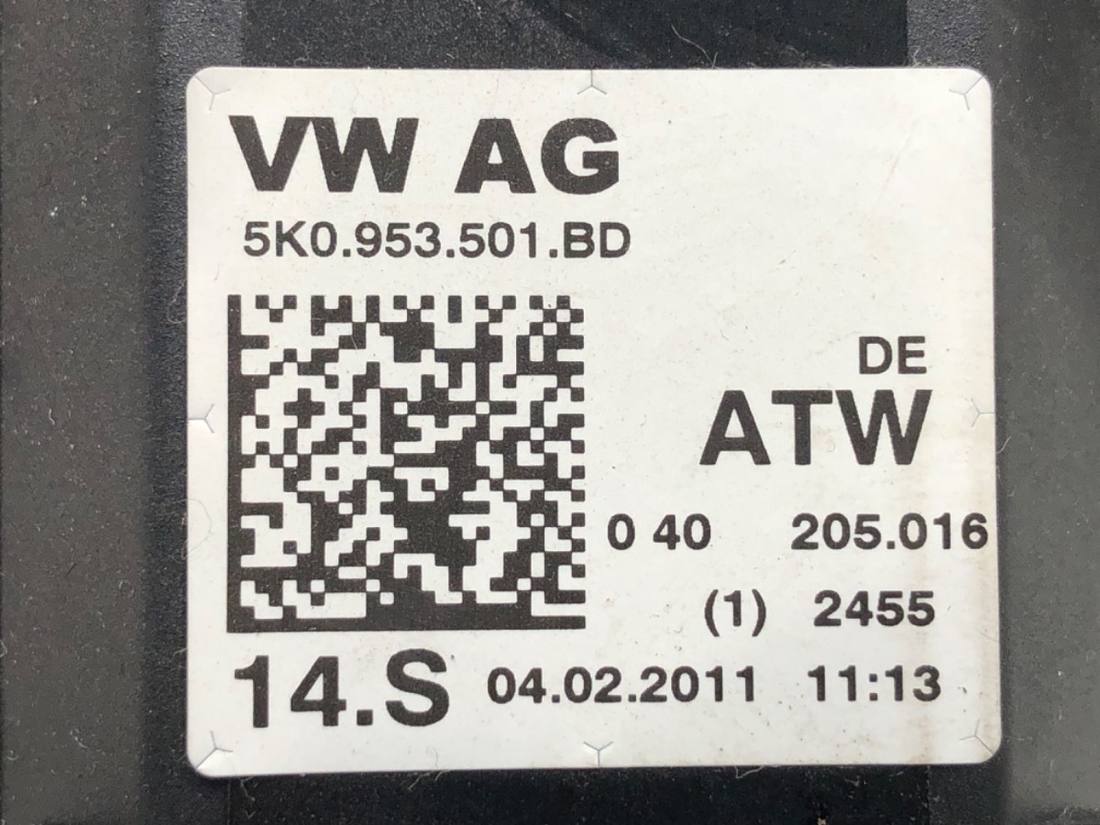 Тубус підрульовий блок перемикачів Volkswagen Tiguan 5K0953502L — фото деталі 7