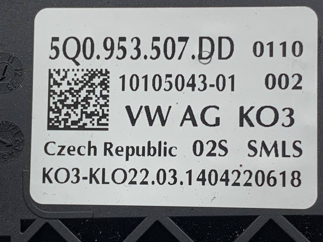 Тубус підрульовий блок перемикачів Volkswagen Golf 7 5Q0953507DD — фото деталі 5