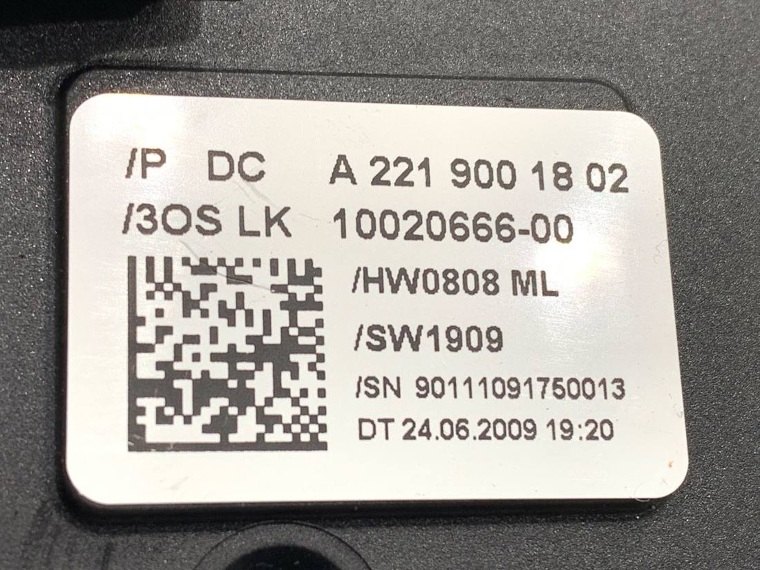 Тубус подрулевой блок переключателей Mercedes S W221 A2219001802 — фото детали 4