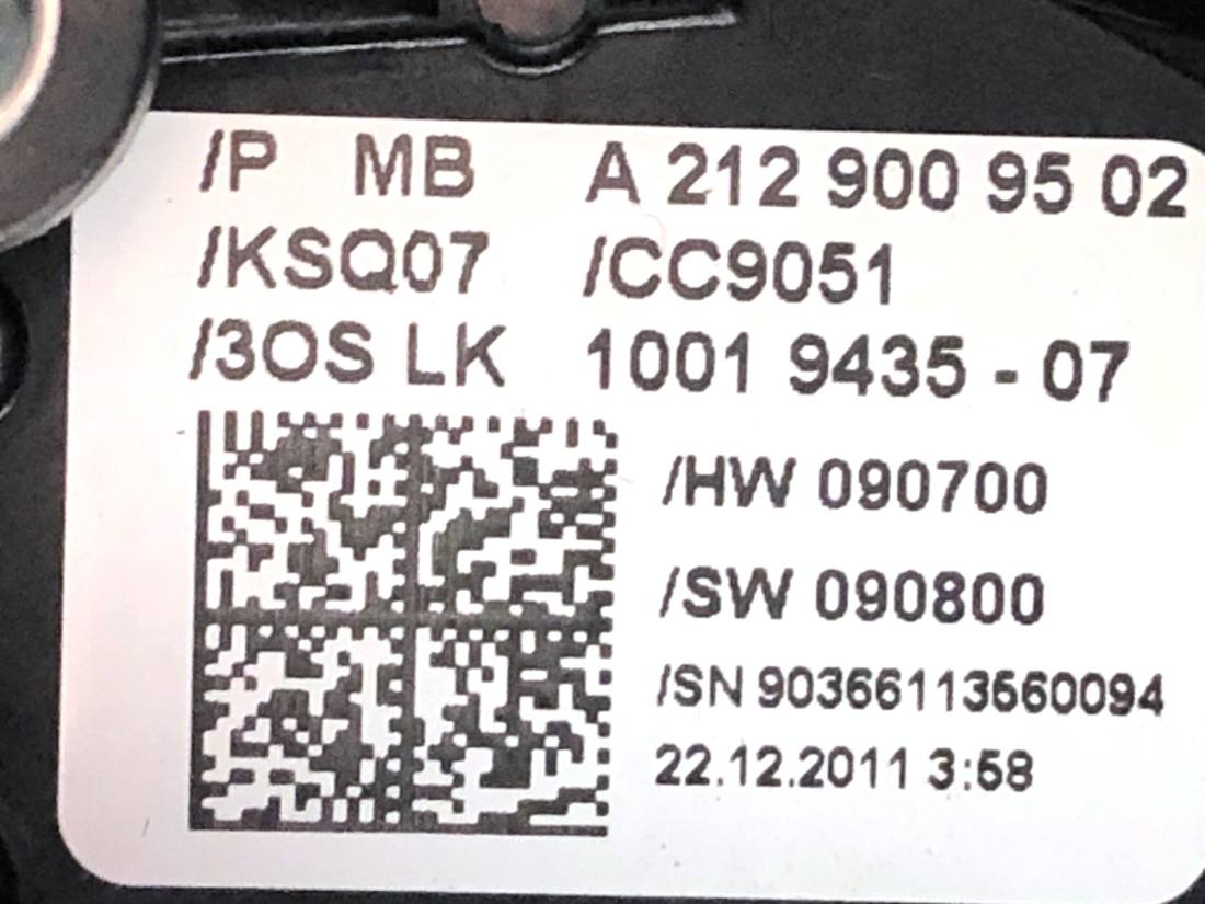 Тубус подрулевой блок переключателей Mercedes E W212 2129009502 — фото детали 5