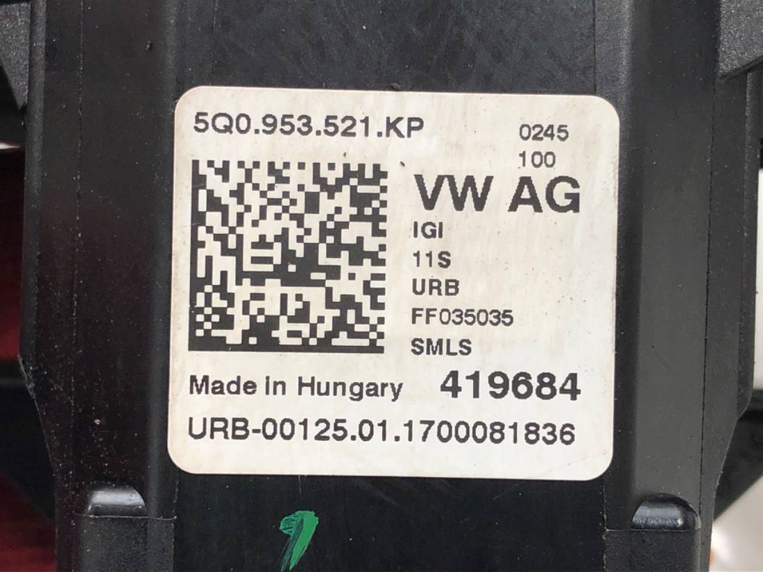 Тубус підрульовий блок перемикачів Skoda Octavia 3 5Q0953521KP — фото деталі 5