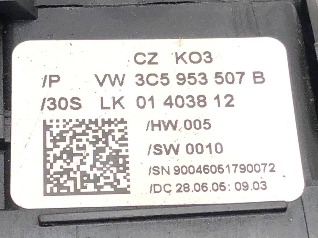 Тубус підрульовий блок перемикачів Volkswagen Passat B6 3C5953507B — фото деталі 4