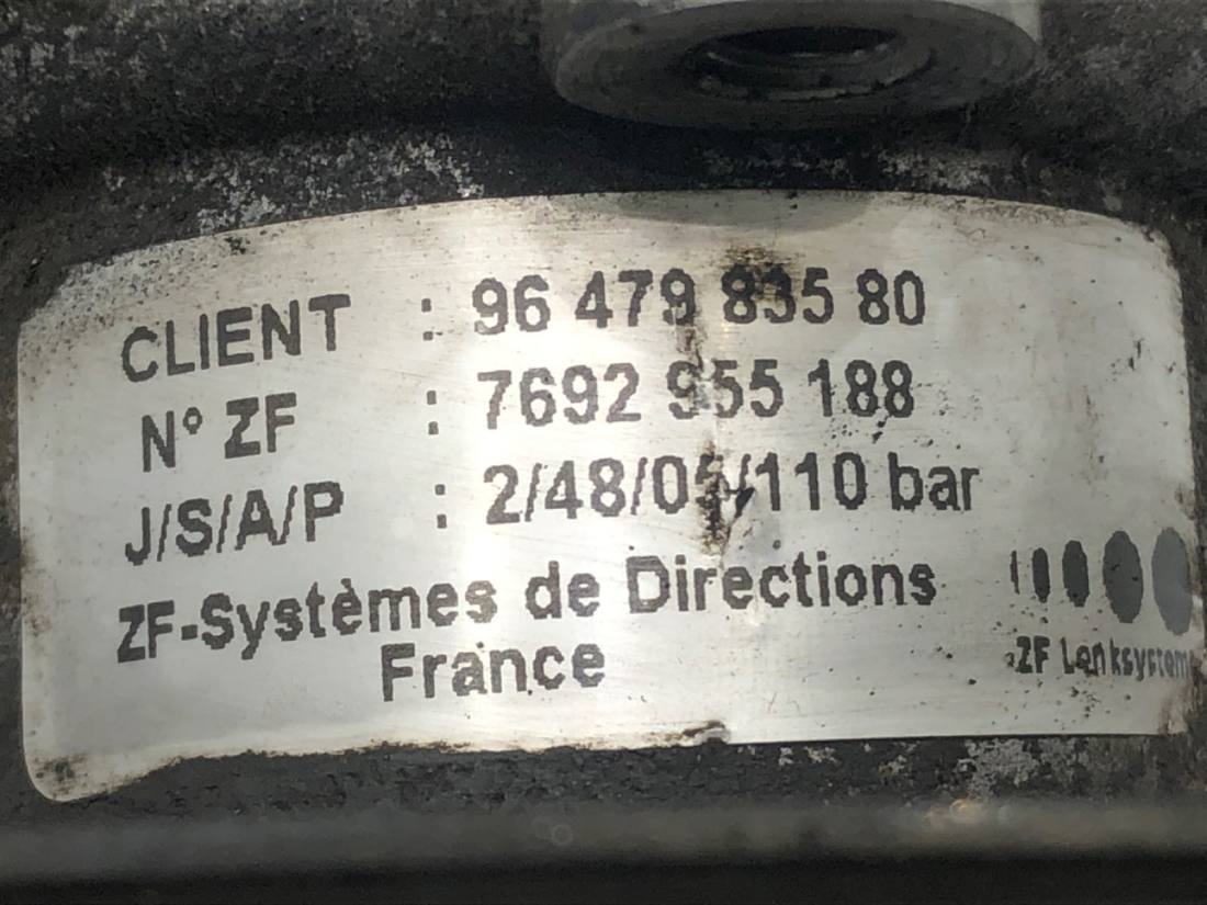Насос ГУР / Рульова колонка Fiat Ulysse 9647983580 — фото деталі 4