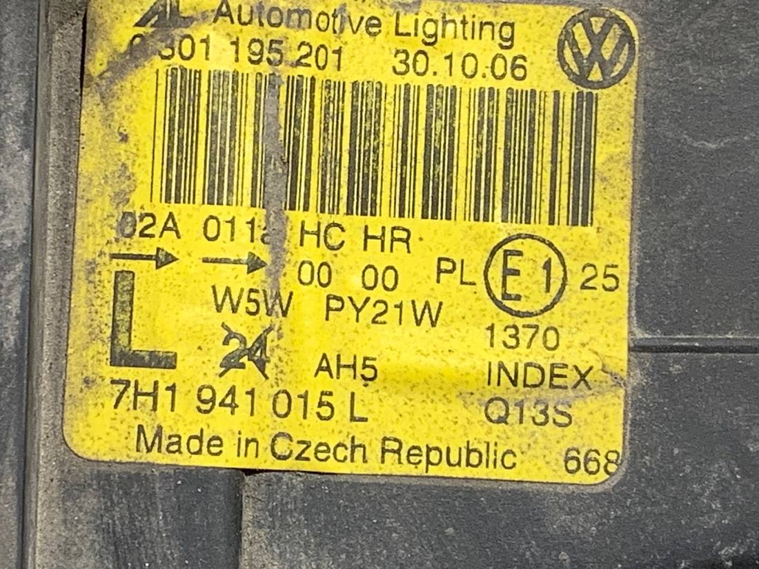Фара передня ліва Volkswagen Transporter T5 7H1941015L — фото деталі 5
