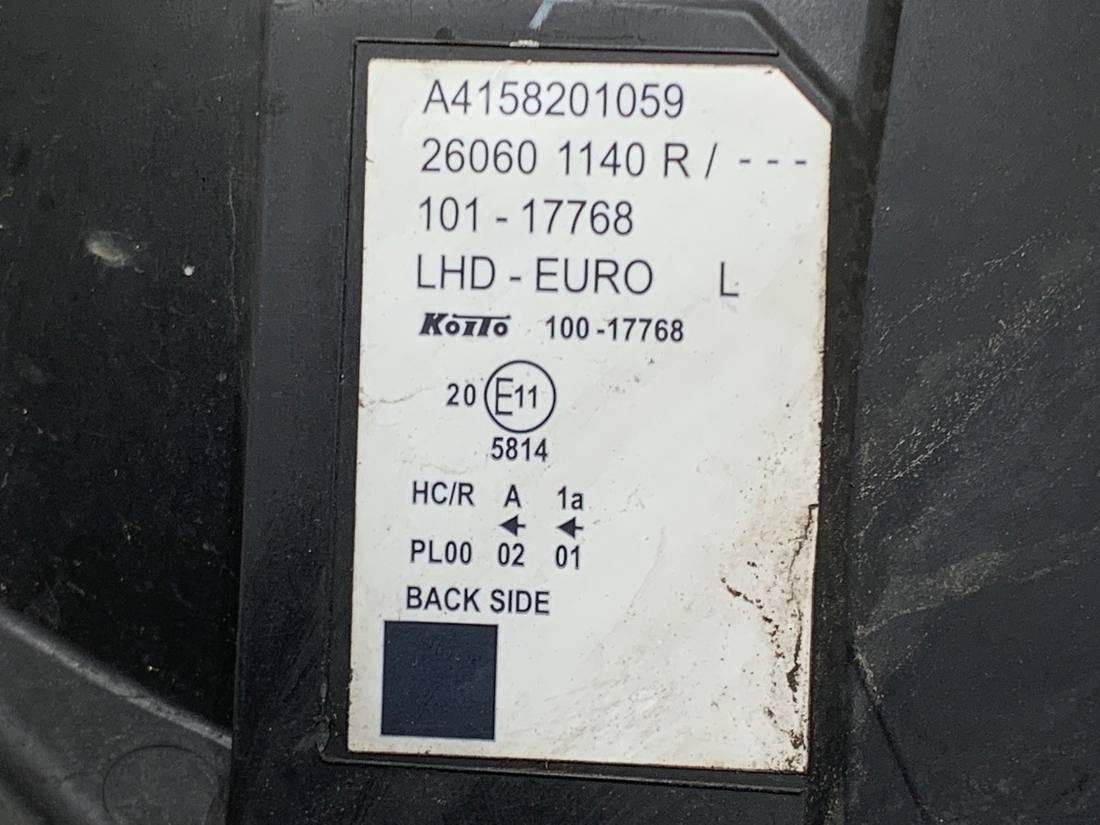 Фара передня ліва Mercedes Citan W415 A4158201059 — фото деталі 5