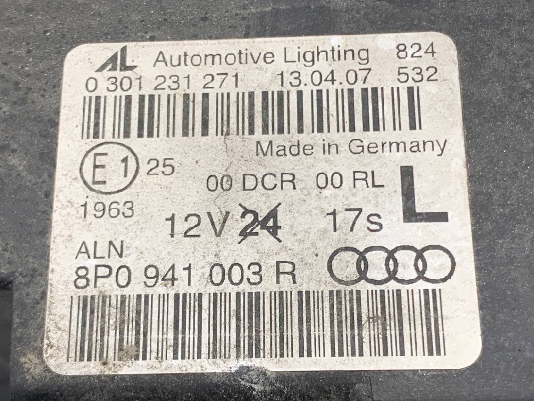 Фара передня ліва Audi A3 8P 8P0941003R — фото деталі 5