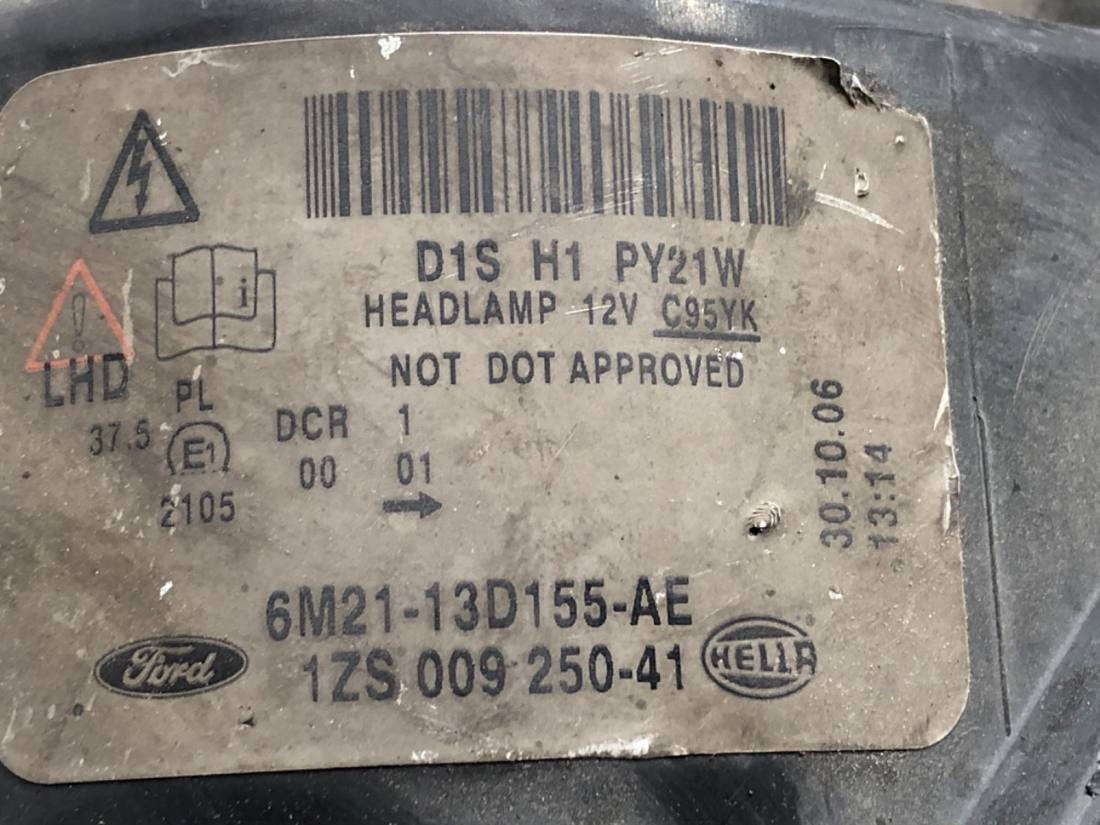 Фара передня ліва Ford S-max 6M21-13D155-AE — фото деталі 6