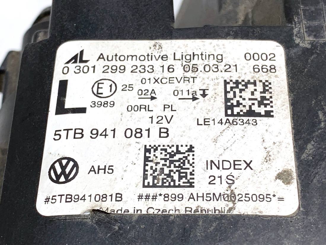 Фара передня ліва Volkswagen Touran 5TB941081B — фото деталі 6