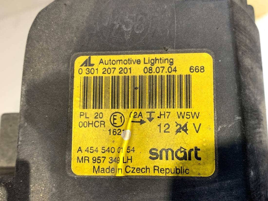 Фара передня ліва Smart Forfour A4545400154 — фото деталі 5