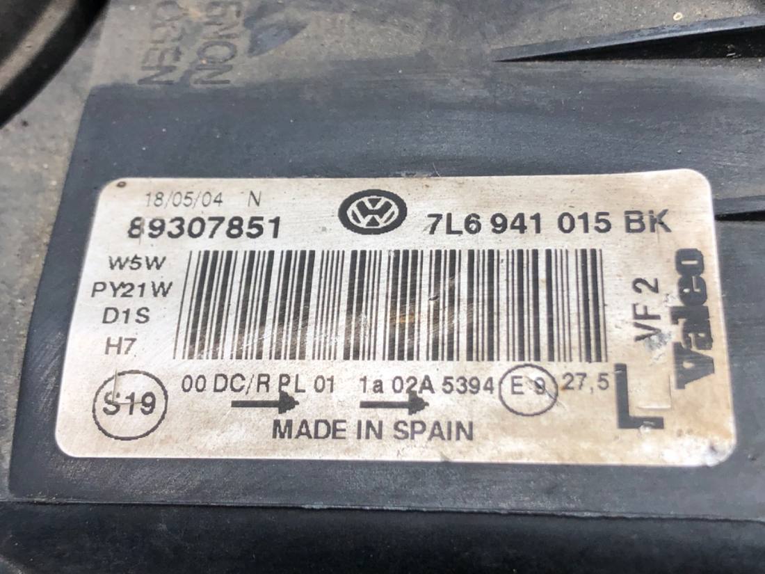 Фара передня ліва Volkswagen Touareg 7L6941015BK — фото деталі 6