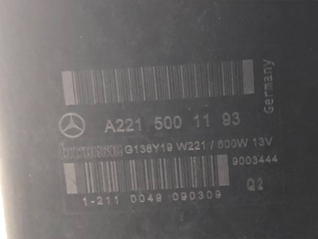 Вентилятор радіатора дифузор Mercedes S W221 A2215001193 — фото деталі 5