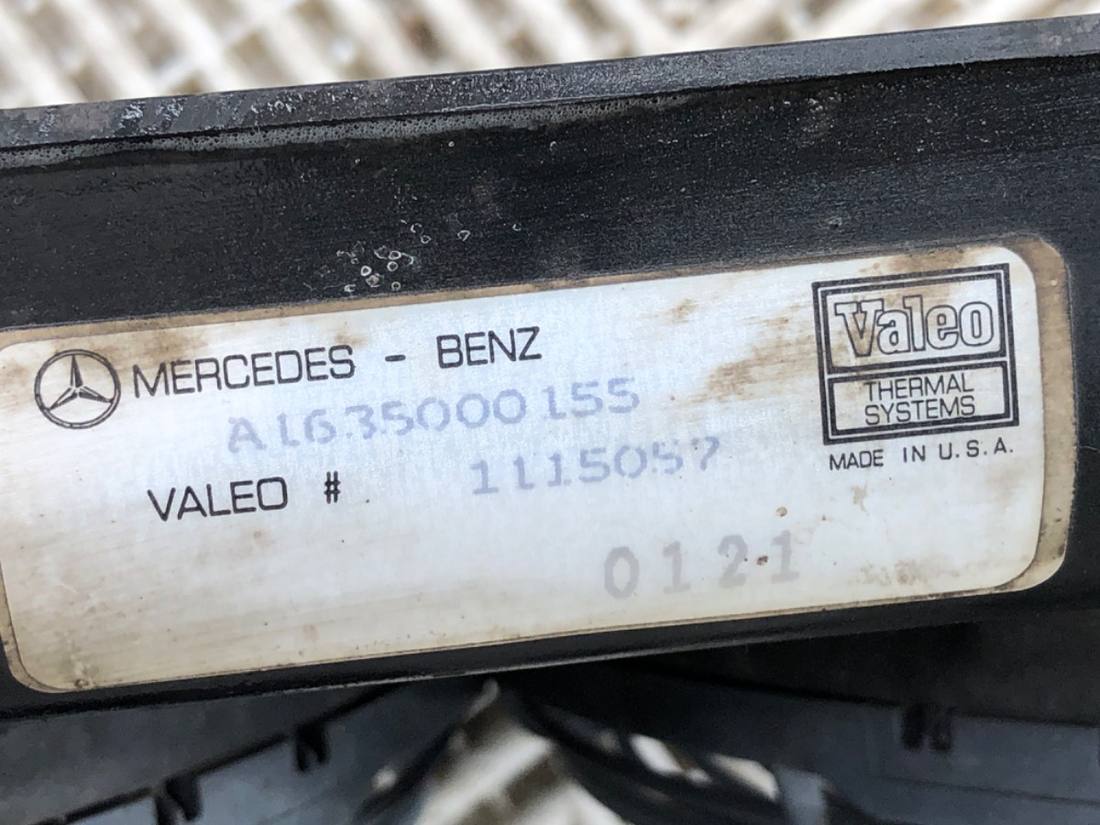 Вентилятор радіатора дифузор Mercedes M W163 A1635000155 — фото деталі 5
