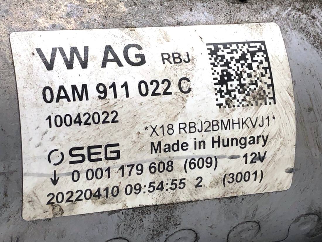 Стартер Volkswagen Passat B8 0AM911022C — фото деталі 4