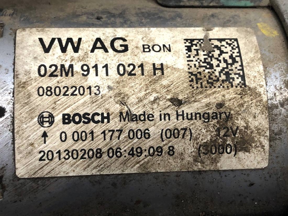 Стартер Volkswagen Up 02M911021H — фото детали 4