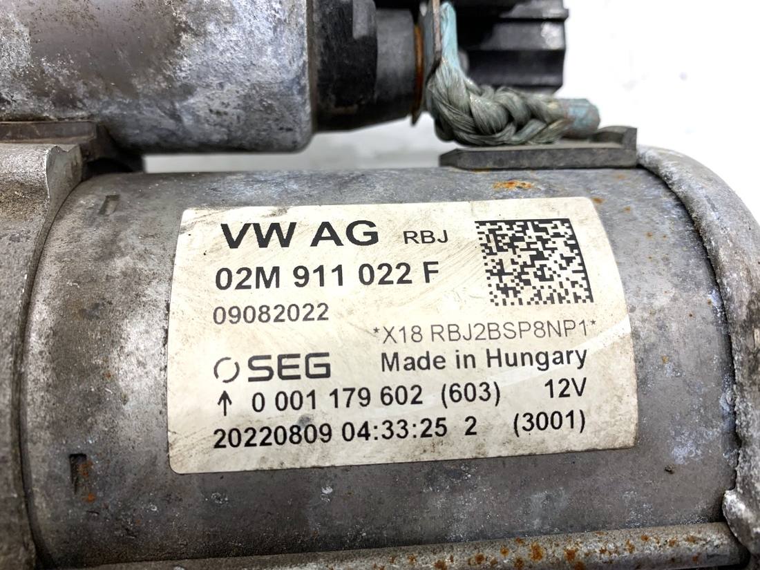 Стартер Volkswagen Golf 8 02M911022F — фото детали 4