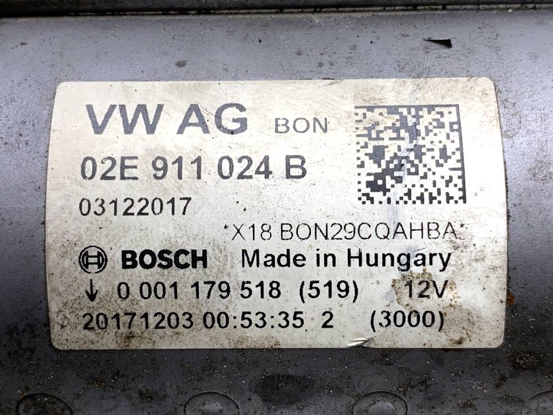 Стартер Audi TT 02E911024B — фото деталі 5