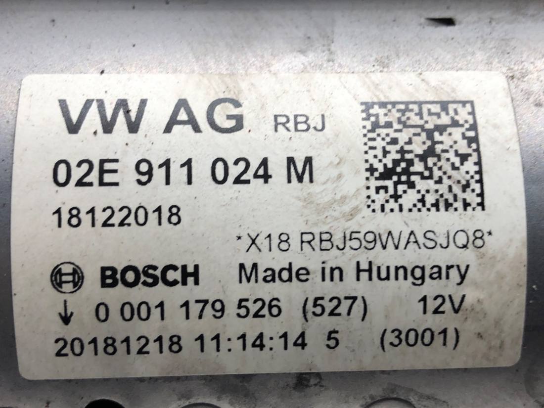 Стартер Volkswagen Tiguan 02E911024M — фото детали 5
