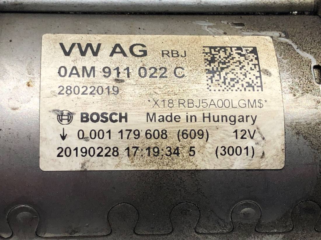 Стартер Volkswagen T-Roc 0AM911022C — фото деталі 5