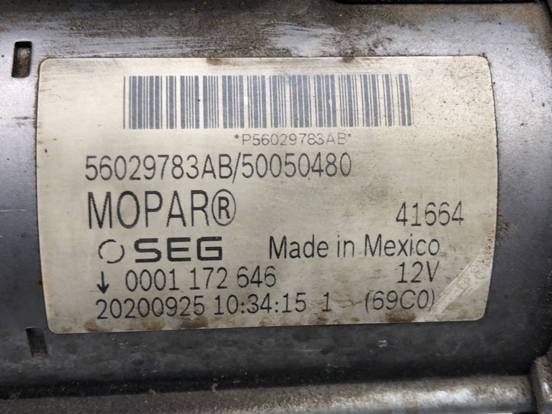 Стартер Jeep Compass 56029783AB — фото деталі 5