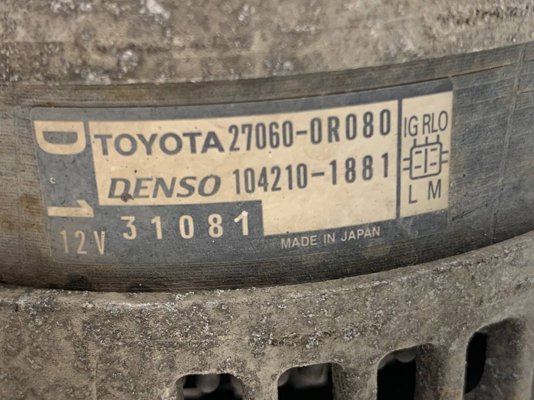 Генератор Toyota Avensis T27 27060-0R080 — фото деталі 4