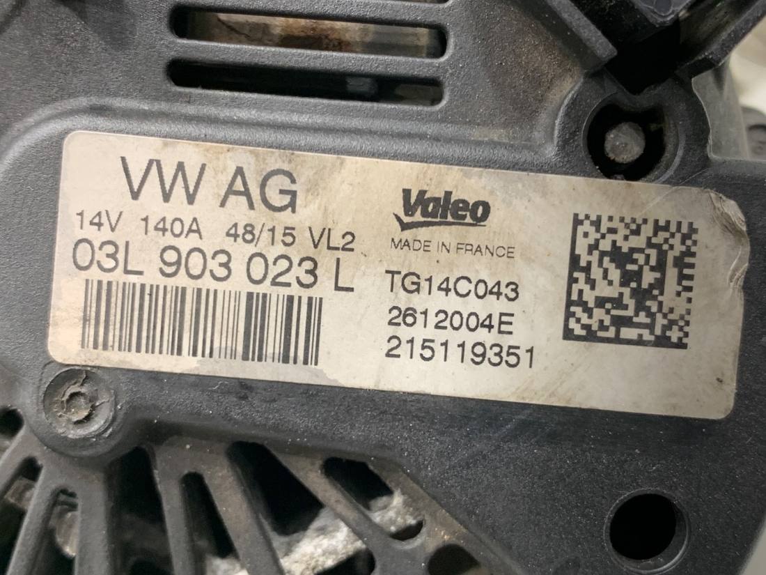 Генератор Skoda Octavia 3 03L903023L — фото деталі 4
