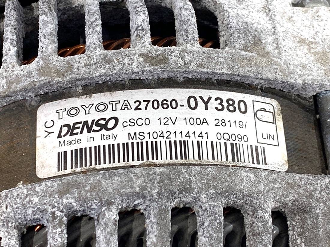 Генератор Toyota Yaris 4 27060-0Y380 — фото деталі 5