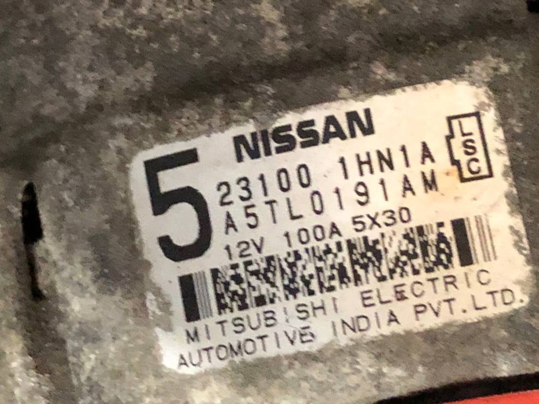 Генератор Nissan Micra 23100-1HN1A — фото деталі 5
