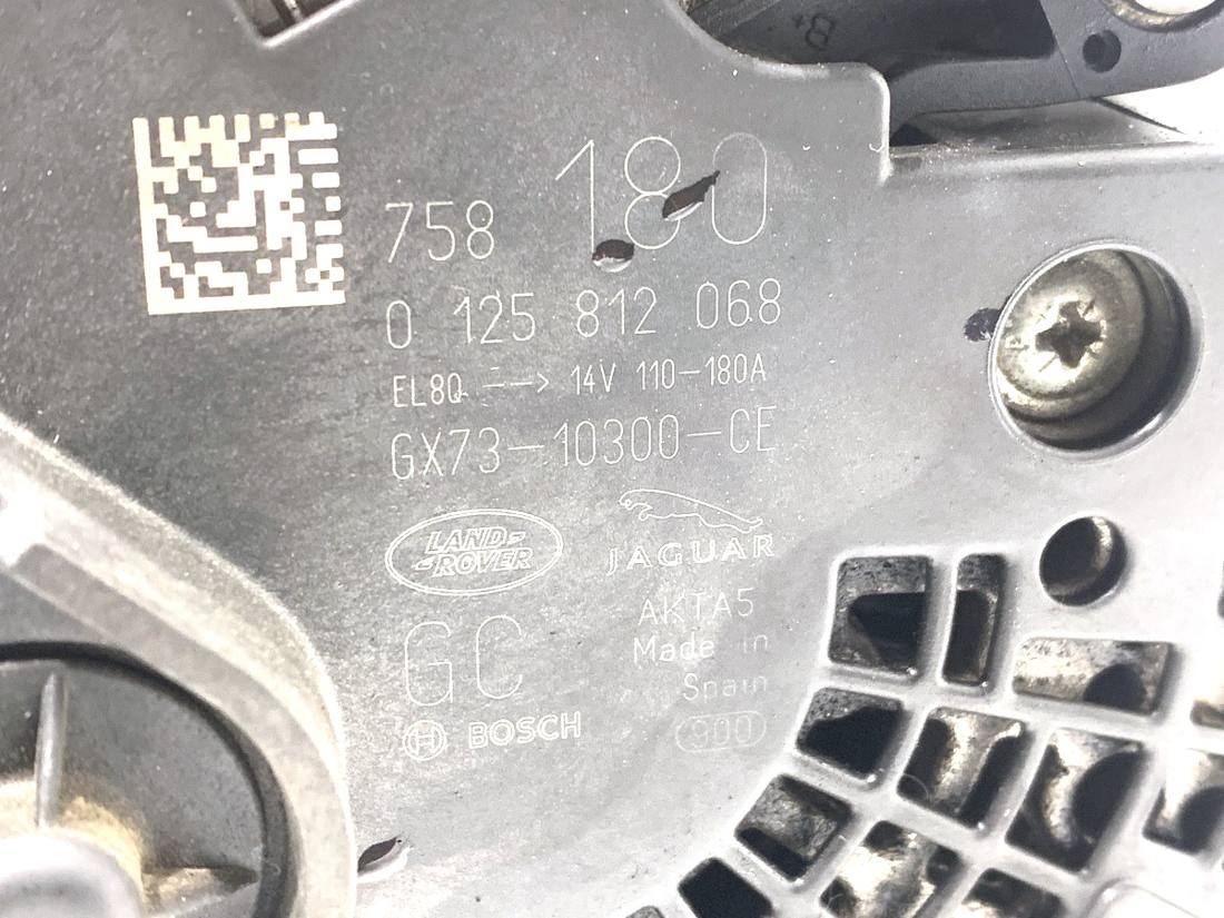 Генератор Jaguar XF 0125812068 GX73-10300-CE — фото деталі 4