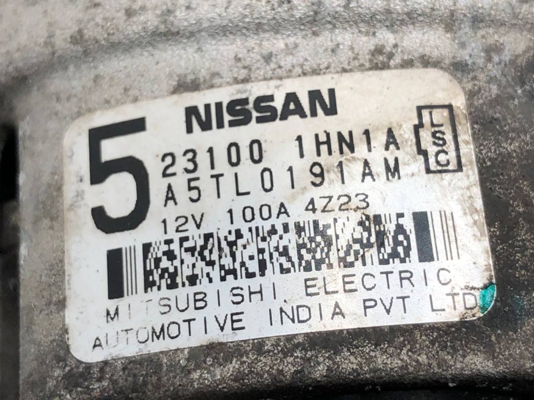 Генератор Nissan Micra 231001HN1A — фото деталі 6