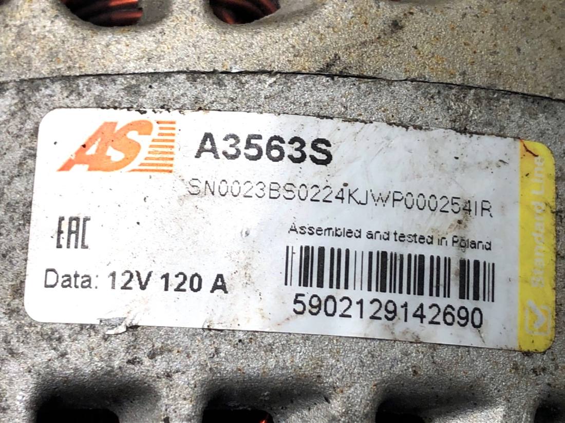 Генератор Dacia Lodgy A3563S — фото деталі 5