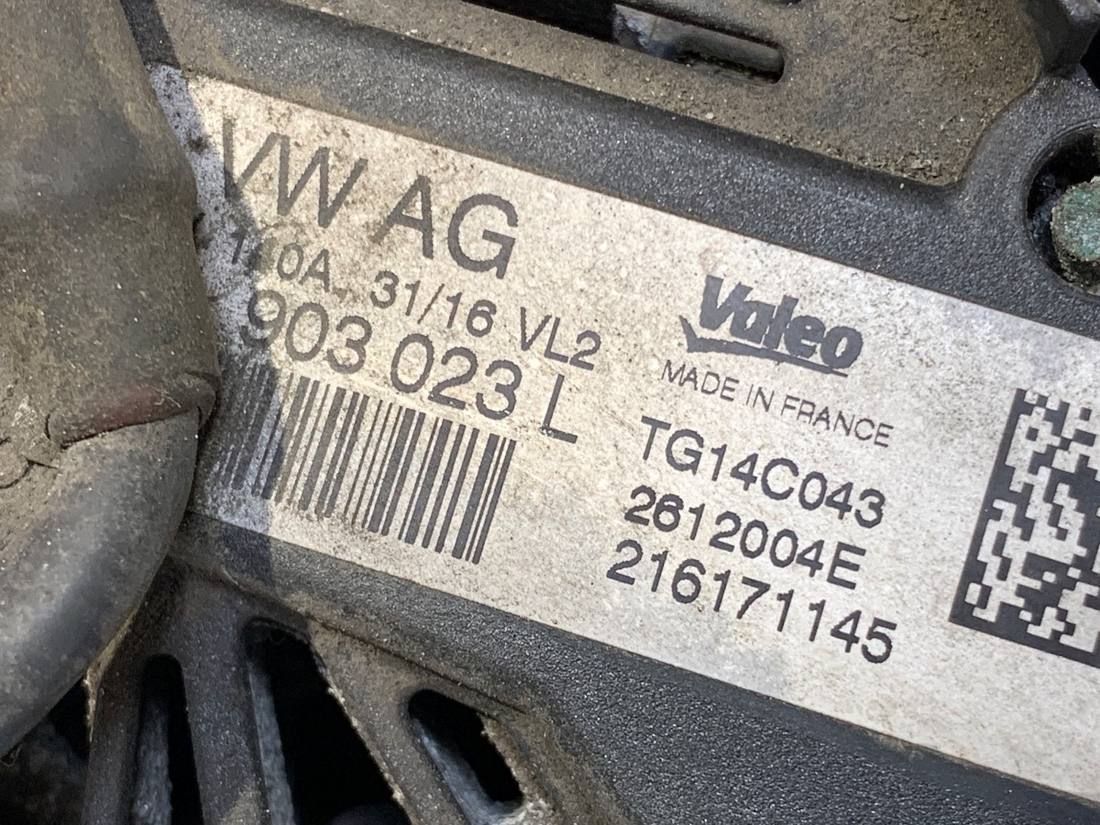 Генератор Volkswagen Golf 7 TG14C043 — фото детали 5