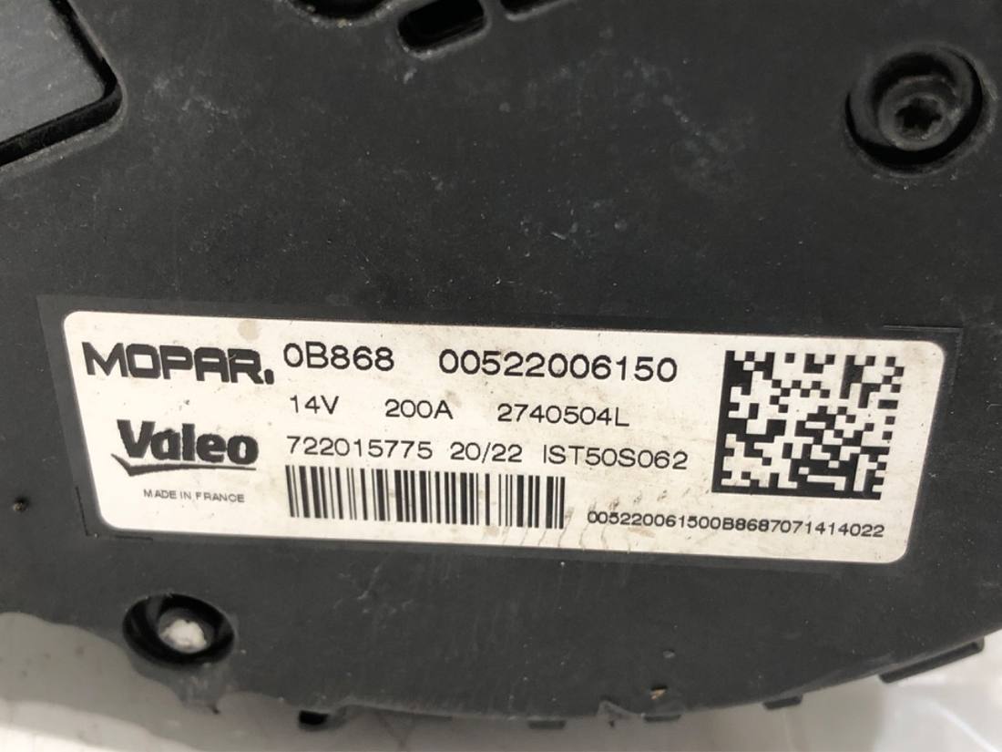 Генератор Jeep Compass 00522006150 — фото деталі 7