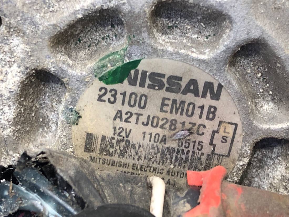 Генератор Nissan Tiida 23100EM01B — фото деталі 5