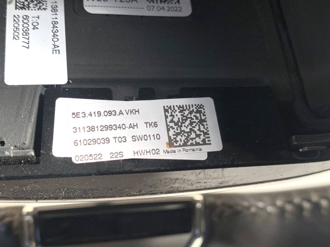 Кермо Skoda Fabia 3 5E3419093A — фото деталі 6