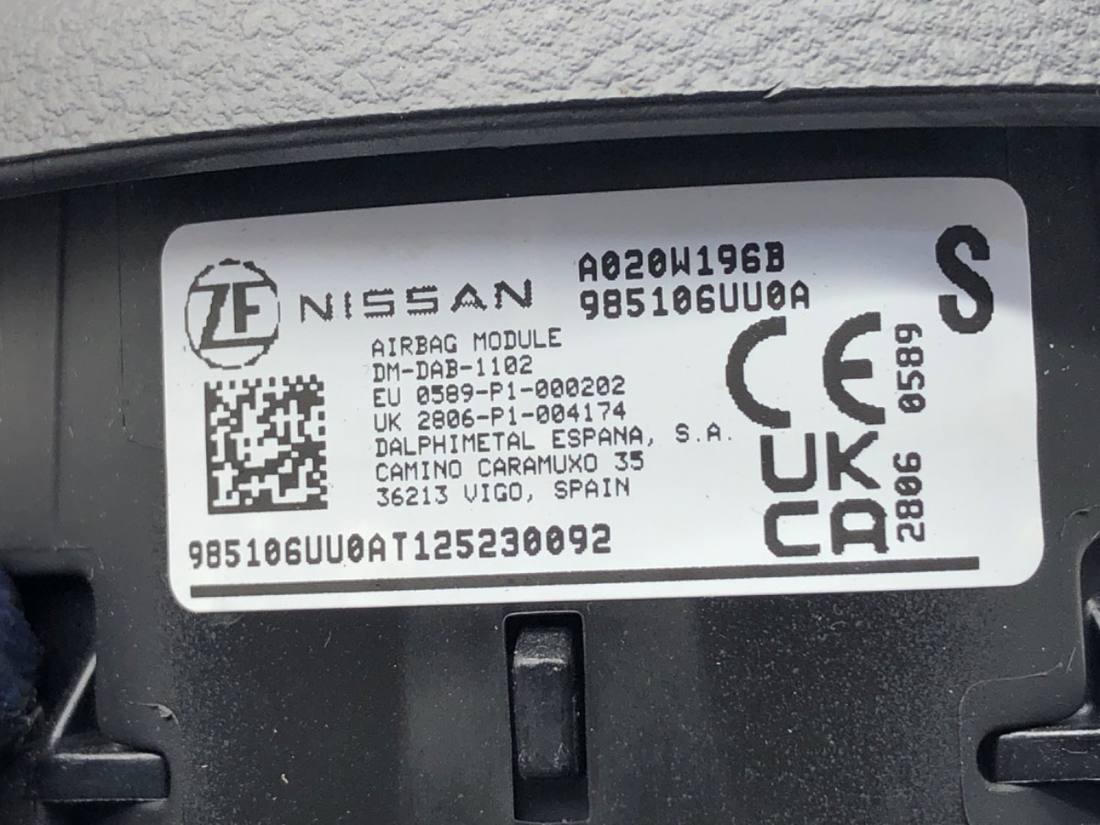 Подушка безпеки Airbag Nissan Qashqai 985106UU0A — фото деталі 4