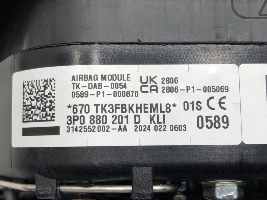 Подушка безпеки Airbag Skoda Superb 4 3P0880201D — фото деталі 5