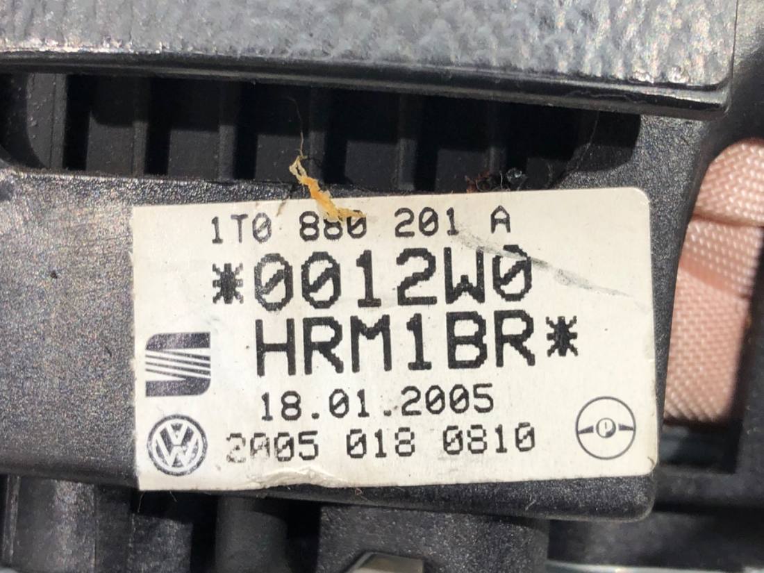 Подушка безпеки Airbag Volkswagen Touran 1T0880201A — фото деталі 5