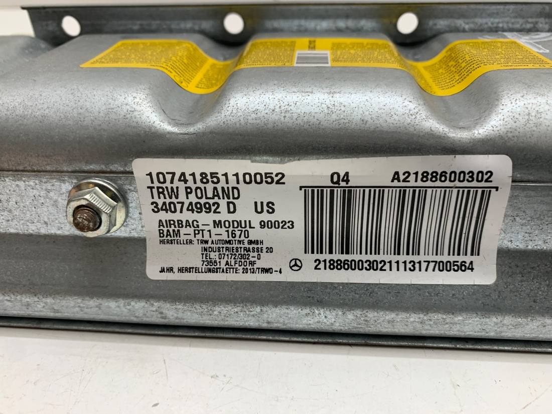 Подушка безопасности Airbag Mercedes CLS C218 A2188600302 — фото детали 4