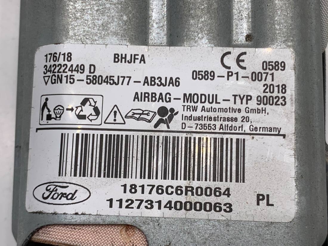 Подушка безопасности Airbag Ford ECOSPORT GN15-58045J77-AB — фото детали 3