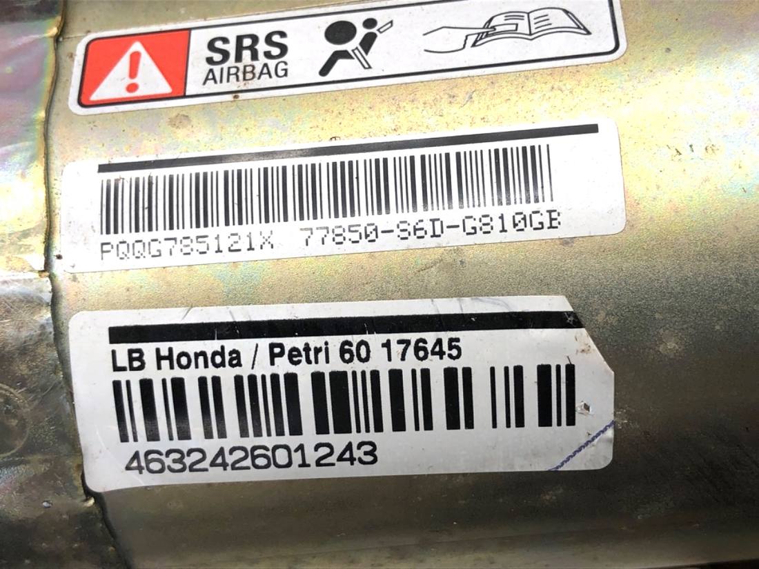 Подушка безопасности Airbag Honda Civic 77850-S6D-G810GB — фото детали 7