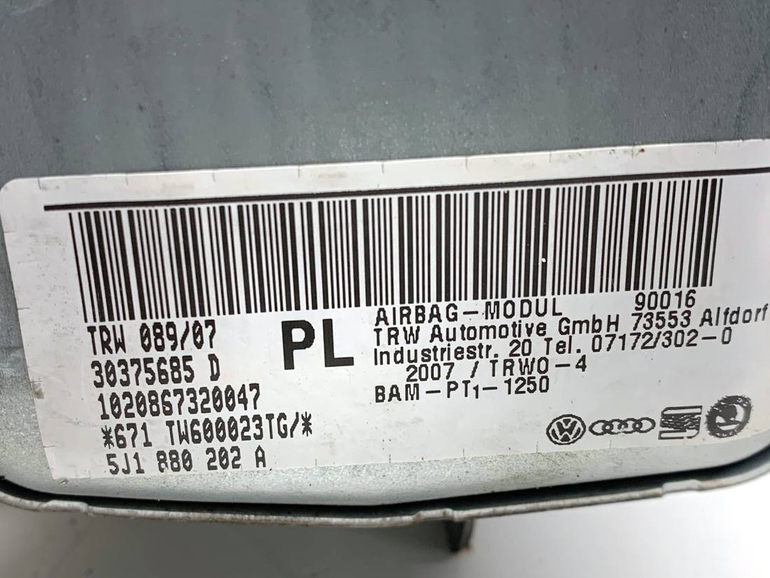 Подушка безопасности Airbag Skoda Roomster 5J1880202A — фото детали 4