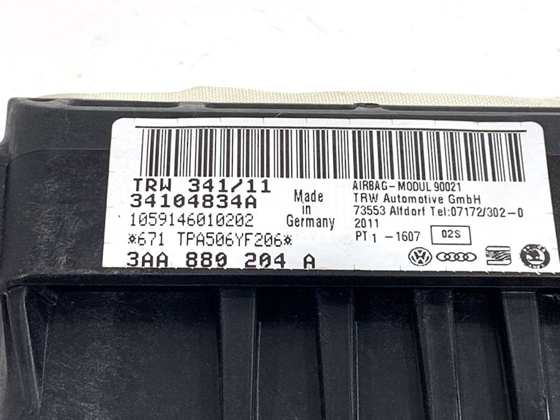 Подушка безпеки Airbag Volkswagen Passat CC 3AA880204A — фото деталі 4