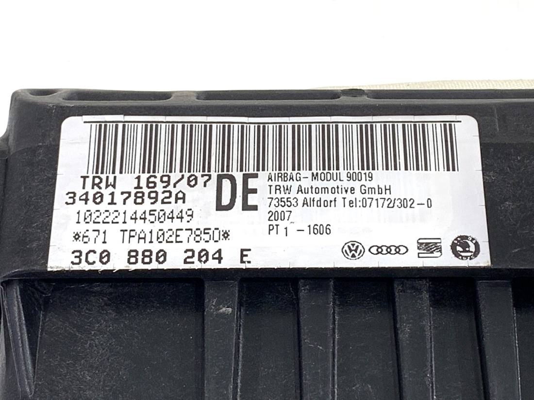 Подушка безпеки Airbag Volkswagen Passat B6 3C0880204E — фото деталі 4