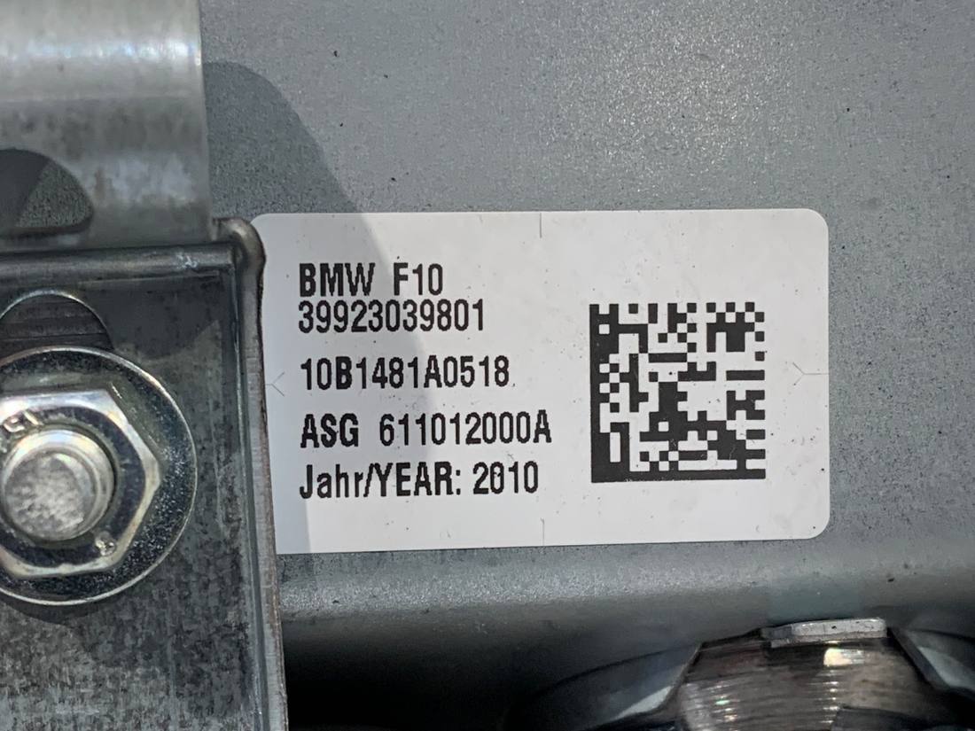 Подушка безопасности Airbag BMW 5 F10 39923039801 — фото детали 4