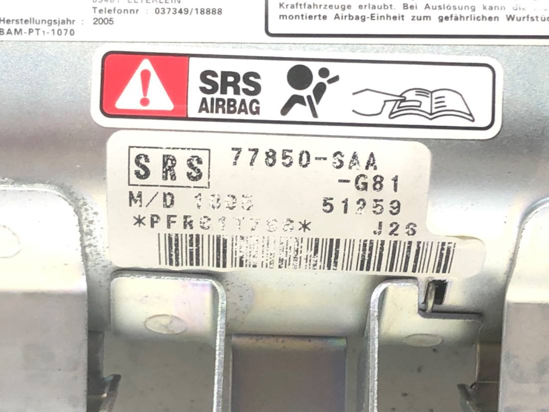 Подушка безопасности Airbag Honda Jazz — фото детали 4