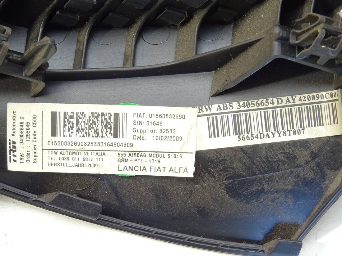 Подушка безпеки Airbag Alfa romeo Mito 01560832690 — фото деталі 4